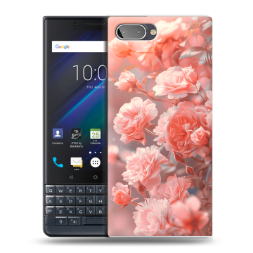 Пластиковый чехол на BlackBerry KEY2 LE с принтом Розы цветы
