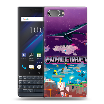 Пластиковый чехол на BlackBerry KEY2 LE с принтом Майнкрафт Minecraft