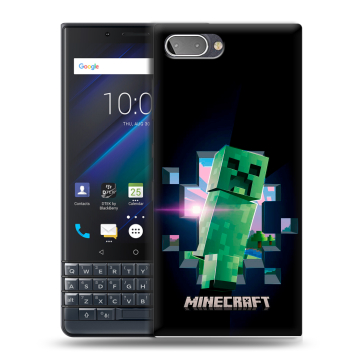 Пластиковый чехол на BlackBerry KEY2 LE с принтом Майнкрафт Minecraft