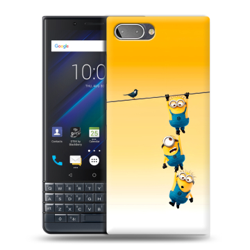 Пластиковый чехол на BlackBerry KEY2 LE с принтом Миньоны