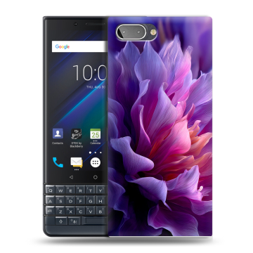 Пластиковый чехол на BlackBerry KEY2 LE с принтом женский цветы