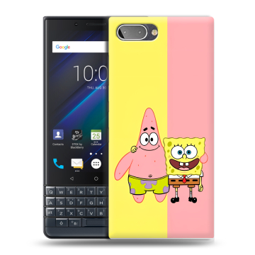 Пластиковый чехол на BlackBerry KEY2 LE с принтом Спанч боб Спанчбоб