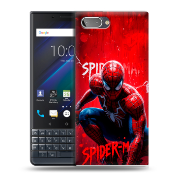 Пластиковый чехол на BlackBerry KEY2 LE с принтом Spiderman Человек паук
