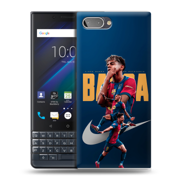 Пластиковый чехол на BlackBerry KEY2 LE с принтом Барселона Barca Yamal 
