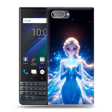 Пластиковый чехол на BlackBerry KEY2 LE с принтом Холодное сердце Frozen