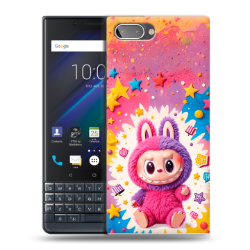 Пластиковый чехол на BlackBerry KEY2 LE с принтом Labubu Лабубу