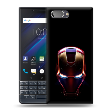 Пластиковый чехол на BlackBerry KEY2 LE с принтом IronMan Железный человек