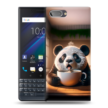 Пластиковый чехол на BlackBerry KEY2 LE с принтом смешная панда Пластиковый чехол на BlackBerry KEY2 LE с принтом смешная панда