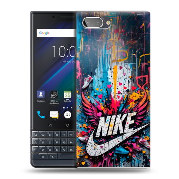 Пластиковый чехол на BlackBerry KEY2 LE с принтом Nike Найк Пластиковый чехол на BlackBerry KEY2 LE с принтом Nike Найк