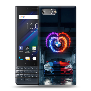 Пластиковый чехол на BlackBerry KEY2 LE с принтом BMW БМВ