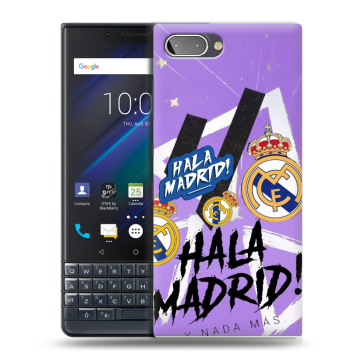 Пластиковый чехол на BlackBerry KEY2 LE с принтом Real Madrid Реал Мадрид