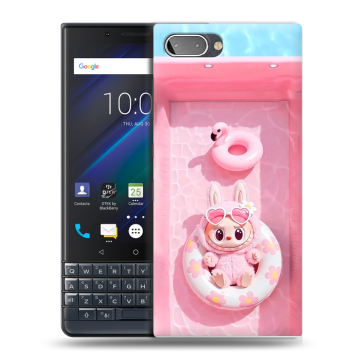 Пластиковый чехол на BlackBerry KEY2 LE с принтом Labubu Лабубу