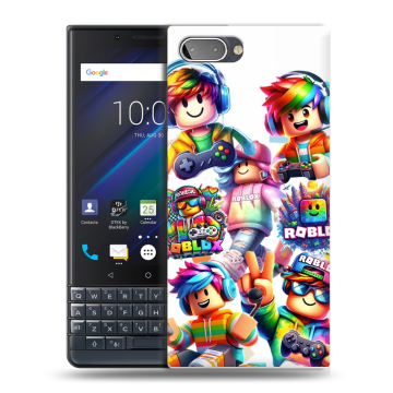 Пластиковый чехол на BlackBerry KEY2 LE с принтом Roblox Роблокс