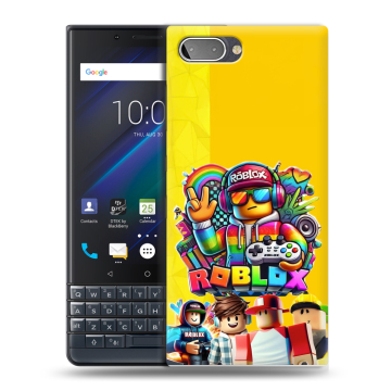 Пластиковый чехол на BlackBerry KEY2 LE с принтом Roblox Роблокс