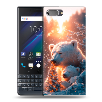 Пластиковый чехол на BlackBerry KEY2 LE с принтом Новый год