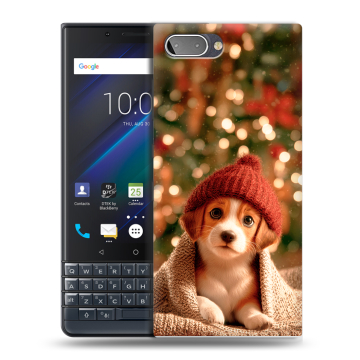 Пластиковый чехол на BlackBerry KEY2 LE с принтом Новый год