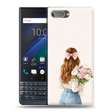 Пластиковый чехол на BlackBerry KEY2 LE с принтом женский
