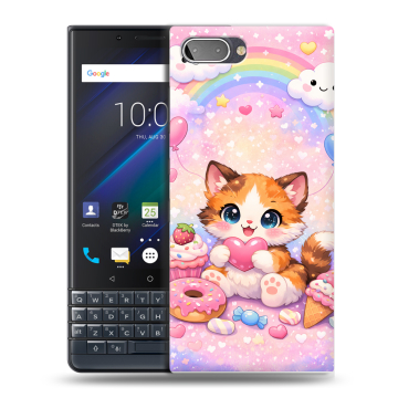 Пластиковый чехол на BlackBerry KEY2 LE с принтом для девочек