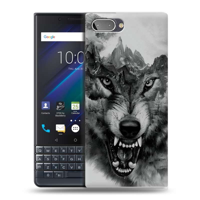 Пластиковый чехол на BlackBerry KEY2 LE с принтом Волк Пластиковый чехол на BlackBerry KEY2 LE с принтом Волк
