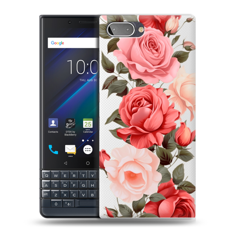 Пластиковый чехол на BlackBerry KEY2 LE с принтом Розы Пластиковый чехол на BlackBerry KEY2 LE с принтом Розы