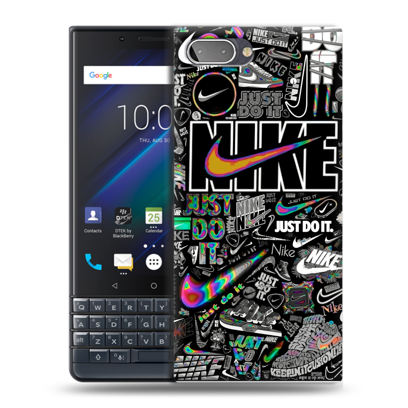 Пластиковый чехол на BlackBerry KEY2 LE с принтом Найк Пластиковый чехол на BlackBerry KEY2 LE с принтом Найк