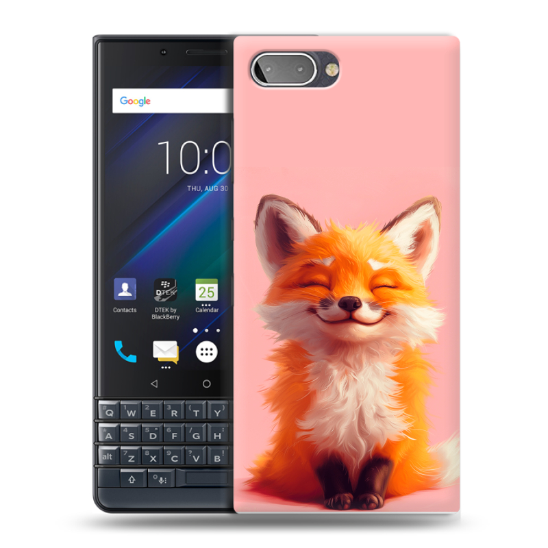 Пластиковый чехол на BlackBerry KEY2 LE с принтом милая лиса Пластиковый чехол на BlackBerry KEY2 LE с принтом милая лиса