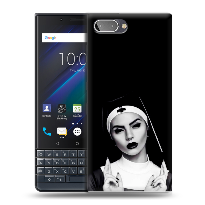 Пластиковый чехол на BlackBerry KEY2 LE с принтом монашка Пластиковый чехол на BlackBerry KEY2 LE с принтом монашка
