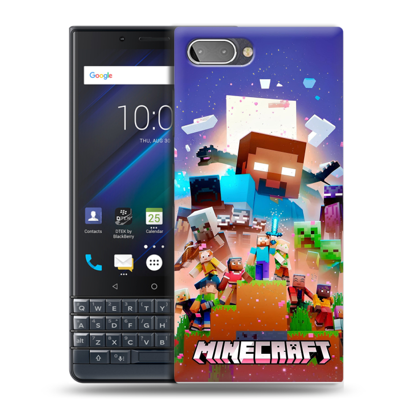 Пластиковый чехол на BlackBerry KEY2 LE с принтом Майнкрафт Minecraft Пластиковый чехол на BlackBerry KEY2 LE с принтом Майнкрафт Minecraft