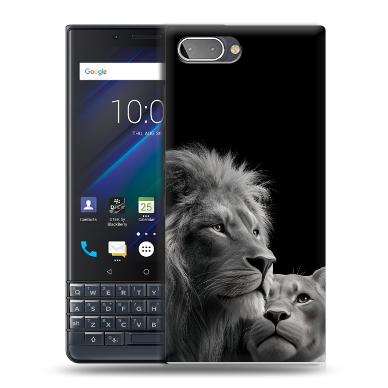 Пластиковый чехол на BlackBerry KEY2 LE с принтом Лев кошки Пластиковый чехол на BlackBerry KEY2 LE с принтом Лев кошки