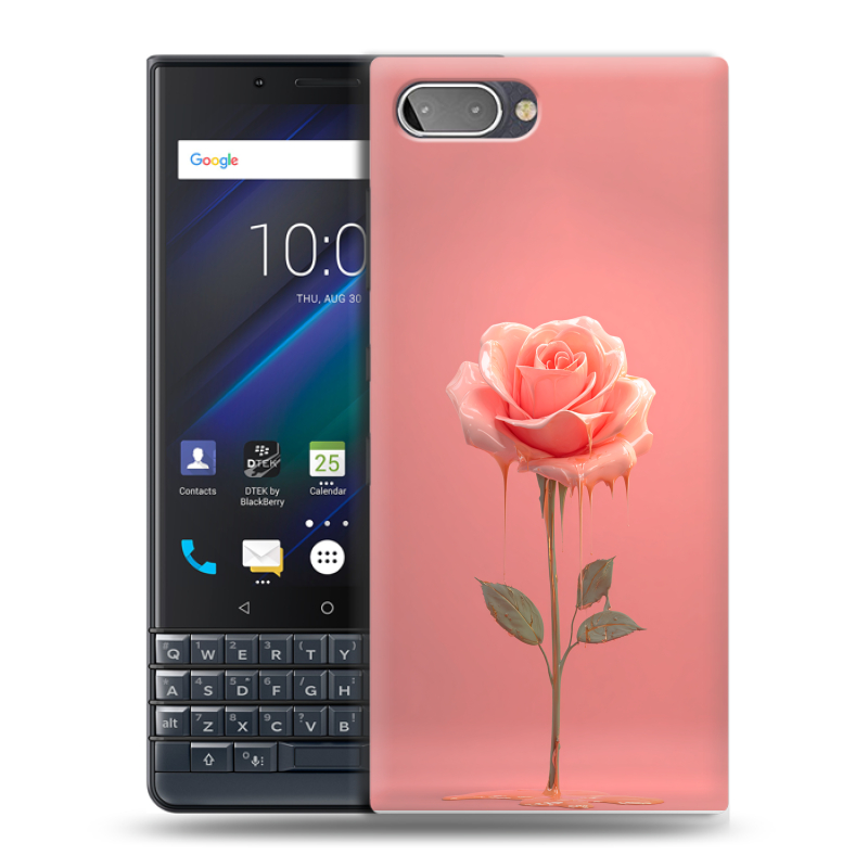Пластиковый чехол на BlackBerry KEY2 LE с принтом Розовая роза Пластиковый чехол на BlackBerry KEY2 LE с принтом Розовая роза