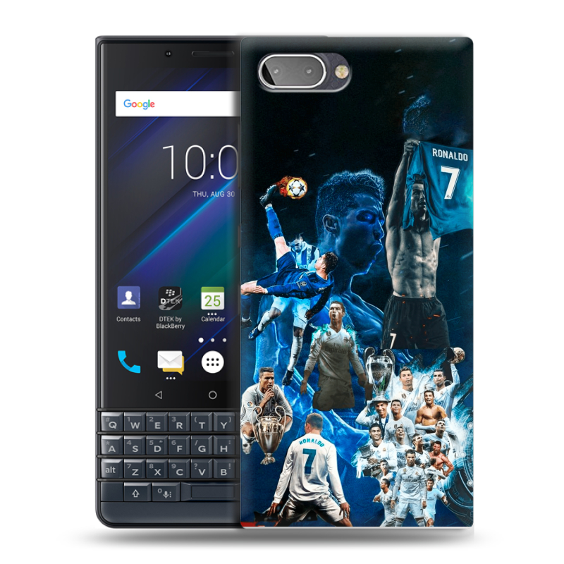 Пластиковый чехол на BlackBerry KEY2 LE с принтом Реал Роналдо Пластиковый чехол на BlackBerry KEY2 LE с принтом Реал Роналдо