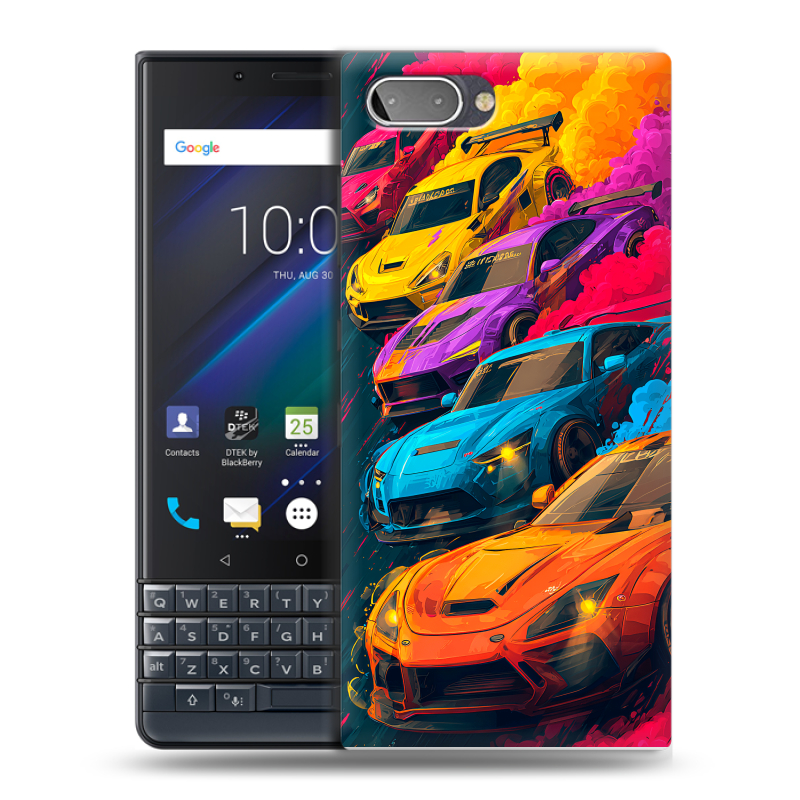 Пластиковый чехол на BlackBerry KEY2 LE с принтом Тачки Пластиковый чехол на BlackBerry KEY2 LE с принтом Тачки