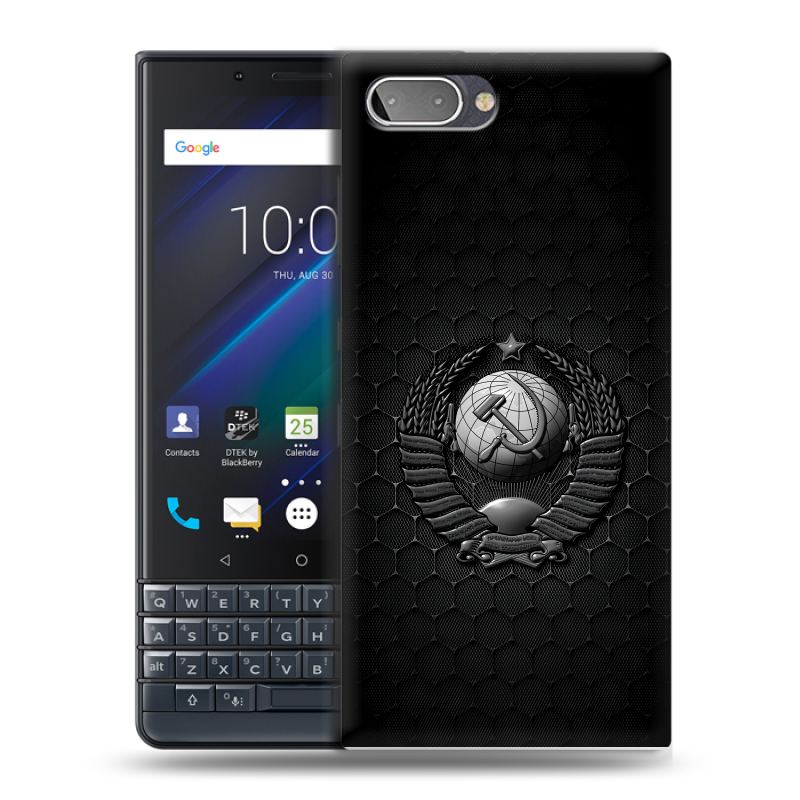 Пластиковый чехол на BlackBerry KEY2 LE с принтом Герб Флаг СССР Пластиковый чехол на BlackBerry KEY2 LE с принтом Герб Флаг СССР