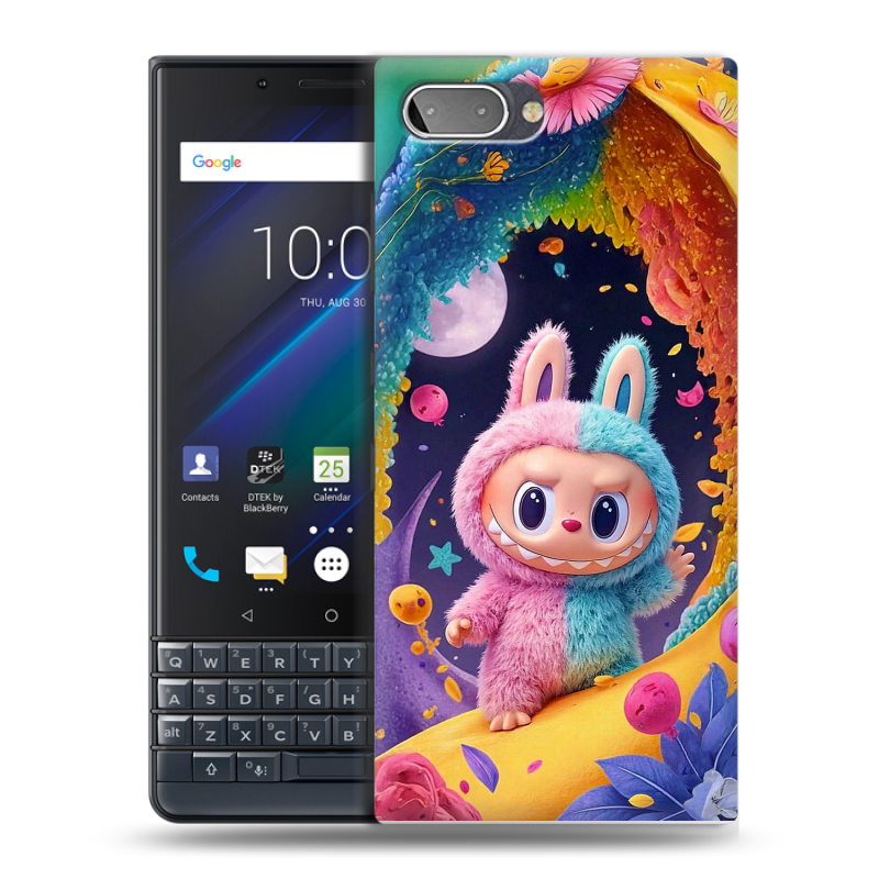Пластиковый чехол на BlackBerry KEY2 LE с принтом Labubu Лабубу Пластиковый чехол на BlackBerry KEY2 LE с принтом Labubu Лабубу