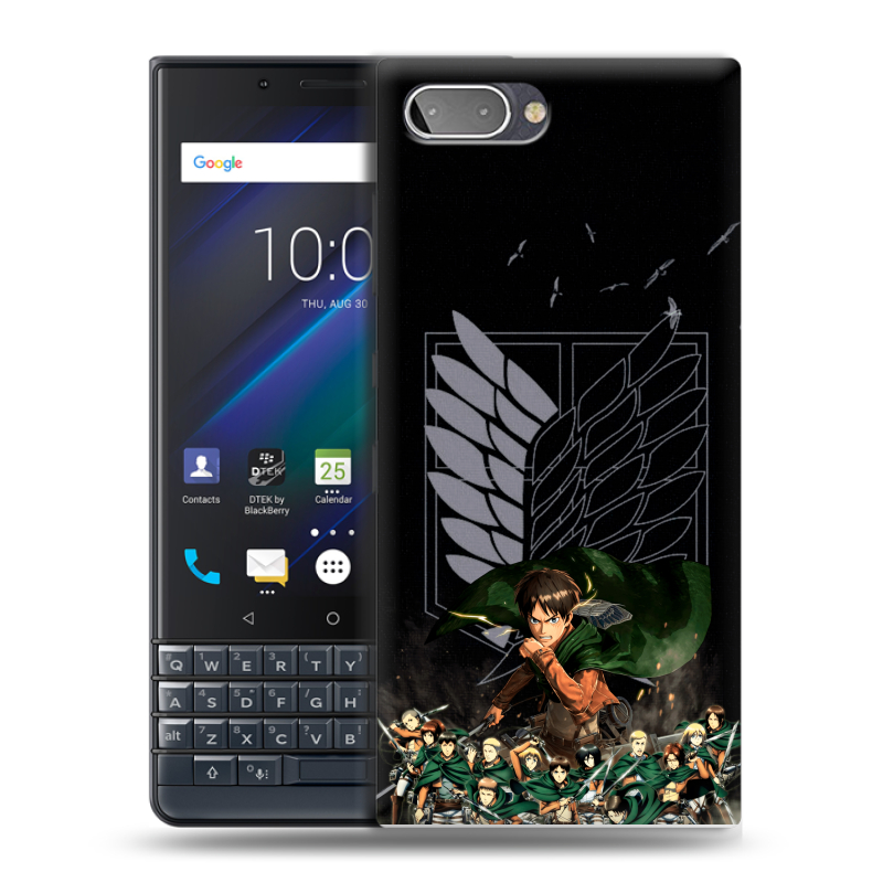 Пластиковый чехол на BlackBerry KEY2 LE с принтом Атака титанов Пластиковый чехол на BlackBerry KEY2 LE с принтом Атака титанов