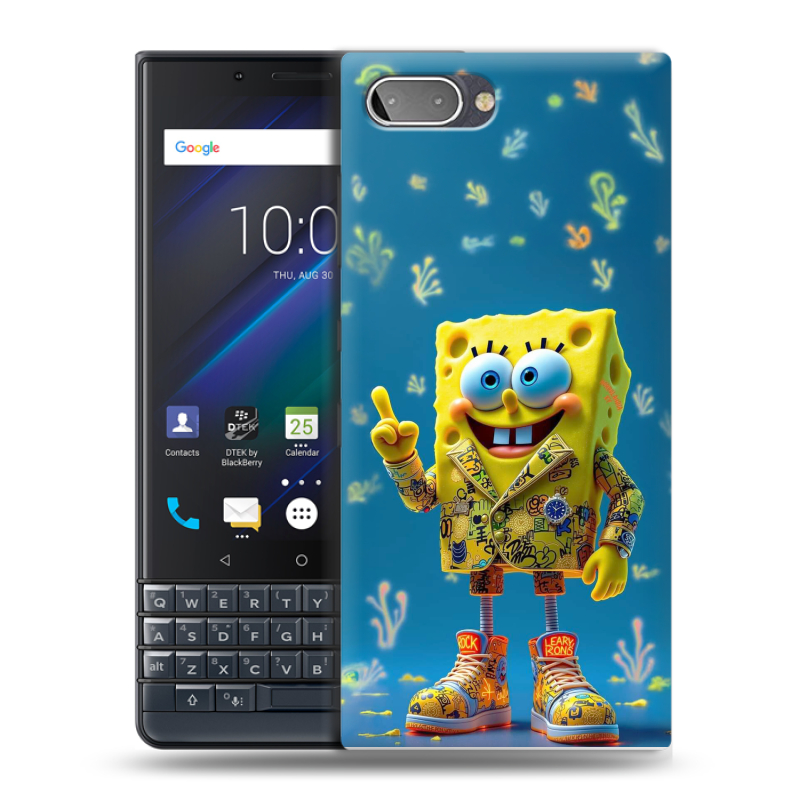 Пластиковый чехол на BlackBerry KEY2 LE с принтом Спанч боб Спанчбоб Пластиковый чехол на BlackBerry KEY2 LE с принтом Спанч боб Спанчбоб