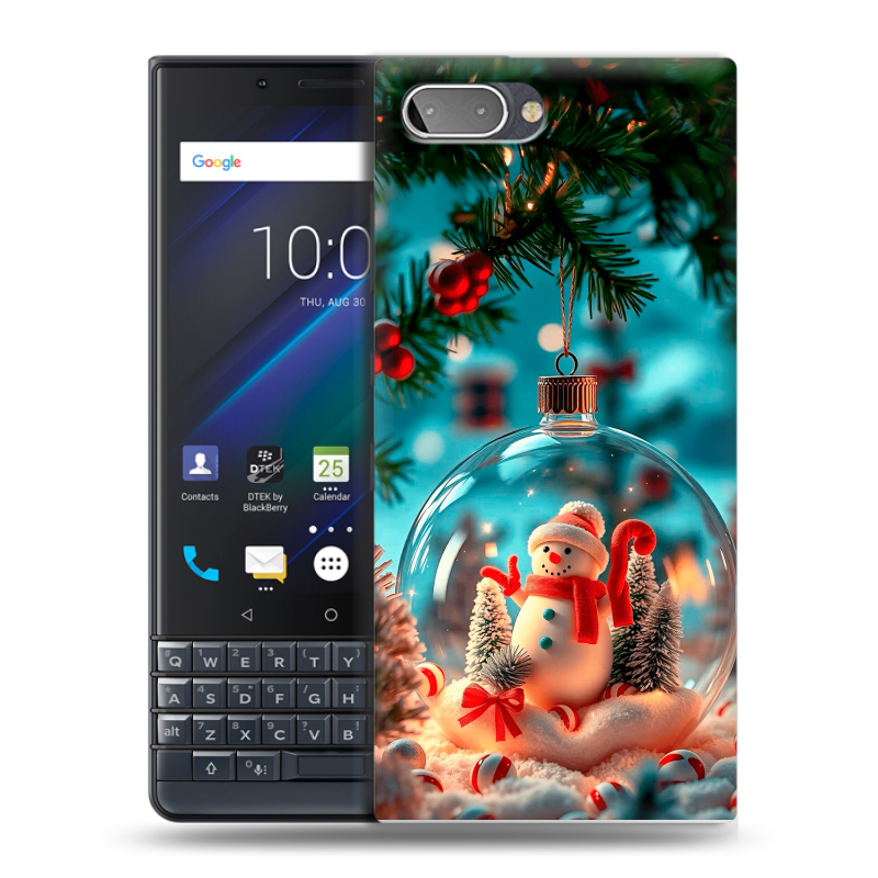 Пластиковый чехол на BlackBerry KEY2 LE с принтом Новый год Пластиковый чехол на BlackBerry KEY2 LE с принтом Новый год