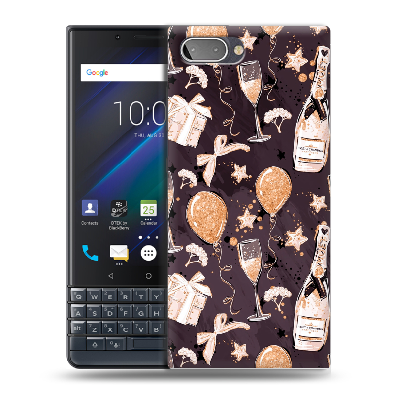 Пластиковый чехол на BlackBerry KEY2 LE с принтом Новый год Пластиковый чехол на BlackBerry KEY2 LE с принтом Новый год