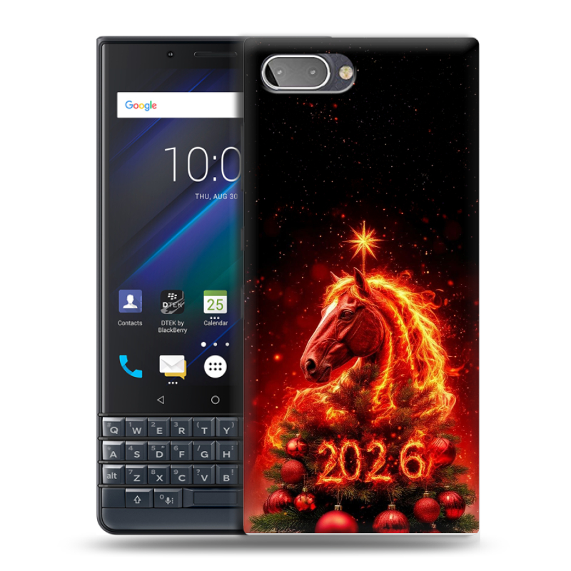 Пластиковый чехол на BlackBerry KEY2 LE с принтом Новый год Пластиковый чехол на BlackBerry KEY2 LE с принтом Новый год