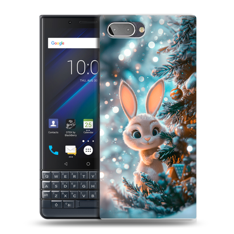 Пластиковый чехол на BlackBerry KEY2 LE с принтом Новый год Пластиковый чехол на BlackBerry KEY2 LE с принтом Новый год