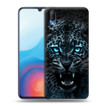 Пластиковый чехол на Vivo V11 с принтом Темный леопард Пластиковый чехол на Vivo V11 с принтом Темный леопард