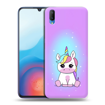 Пластиковый чехол на Vivo V11 с принтом Единорог Пластиковый чехол на Vivo V11 с принтом Единорог