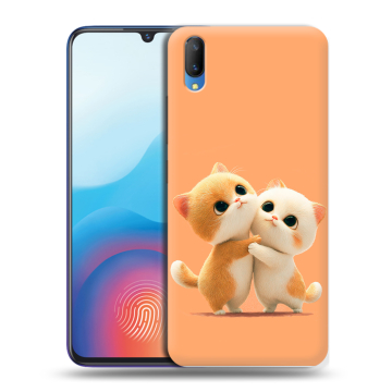 Пластиковый чехол на Vivo V11 с принтом Милые котики Пластиковый чехол на Vivo V11 с принтом Милые котики