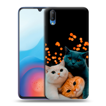 Пластиковый чехол на Vivo V11 с принтом Кошки Пластиковый чехол на Vivo V11 с принтом Кошки