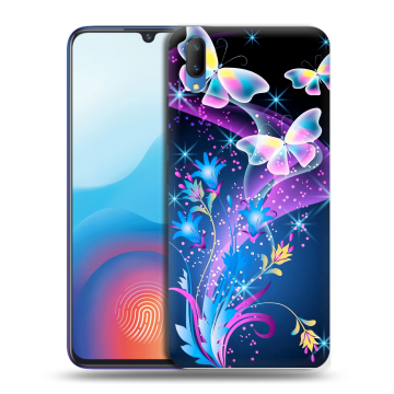 Пластиковый чехол на Vivo V11 с принтом Бабочки