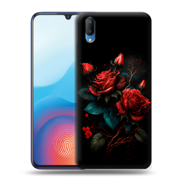 Пластиковый чехол на Vivo V11 с принтом Розы красные