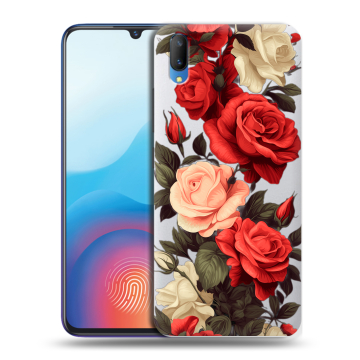Пластиковый чехол на Vivo V11 с принтом Розы