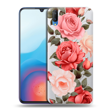 Пластиковый чехол на Vivo V11 с принтом Розы
