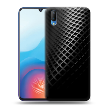 Пластиковый чехол на Vivo V11 с принтом Текстура металла