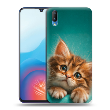 Пластиковый чехол на Vivo V11 с принтом котенок